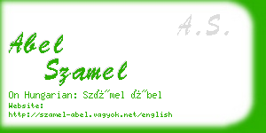 abel szamel business card